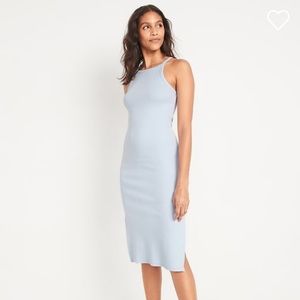 Old Navy Fitted Rib-Knit Midi Cami Dress